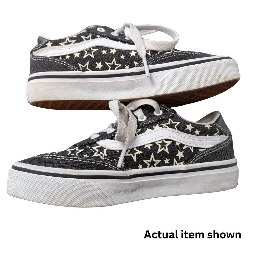 ⭐ Vans Old Skool Stars Denim Sneakers Kids Size 13 US Missy